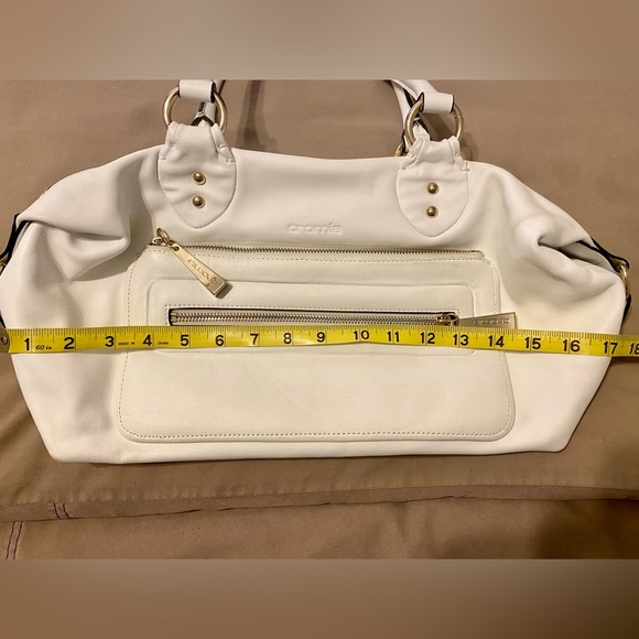 CROMIA Pure White Leather BAG PURSE SATCHEL - Brand NEW - GORGEOUS *TAKE A LOOK* - Picture 12 of 16